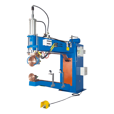 Automatic Air Pressure Horizontal Rolling Welder For Top & Bottom Cover