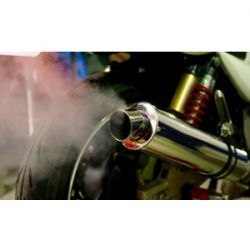 オートバイの排気管